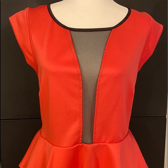 Coral Peplum Dress for Sale! - Picture 2 of 5